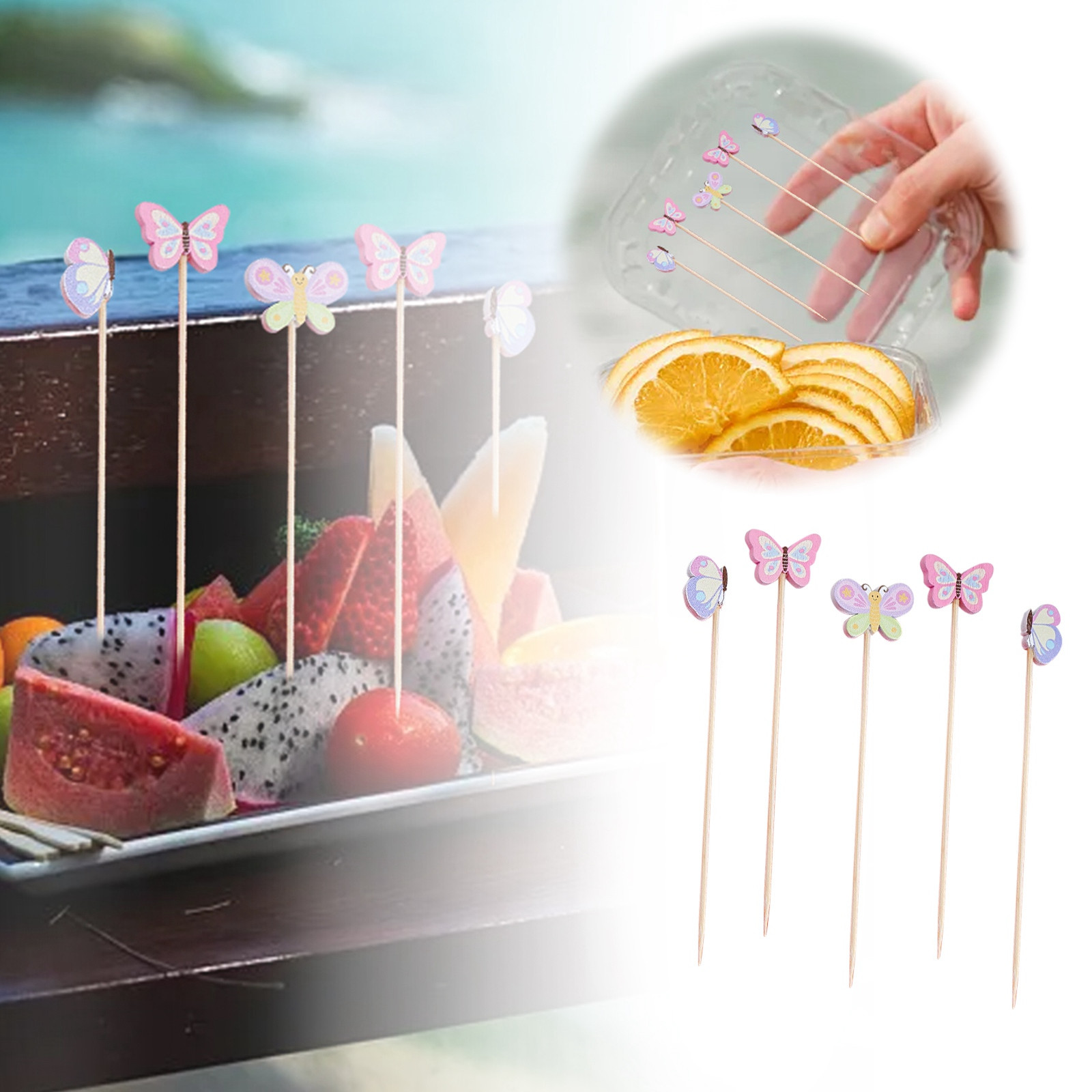 thumbnail image 2 of Palillos De Cóctel Para El Año Nuevo Chino 100 Unidades Palillos Con Frutas Del Año Palillos Para Postres De Frutas Comida Sándwiches Bebidas Brochetas De Carne Frutas Artículos Para Fiestas, 2 of 2